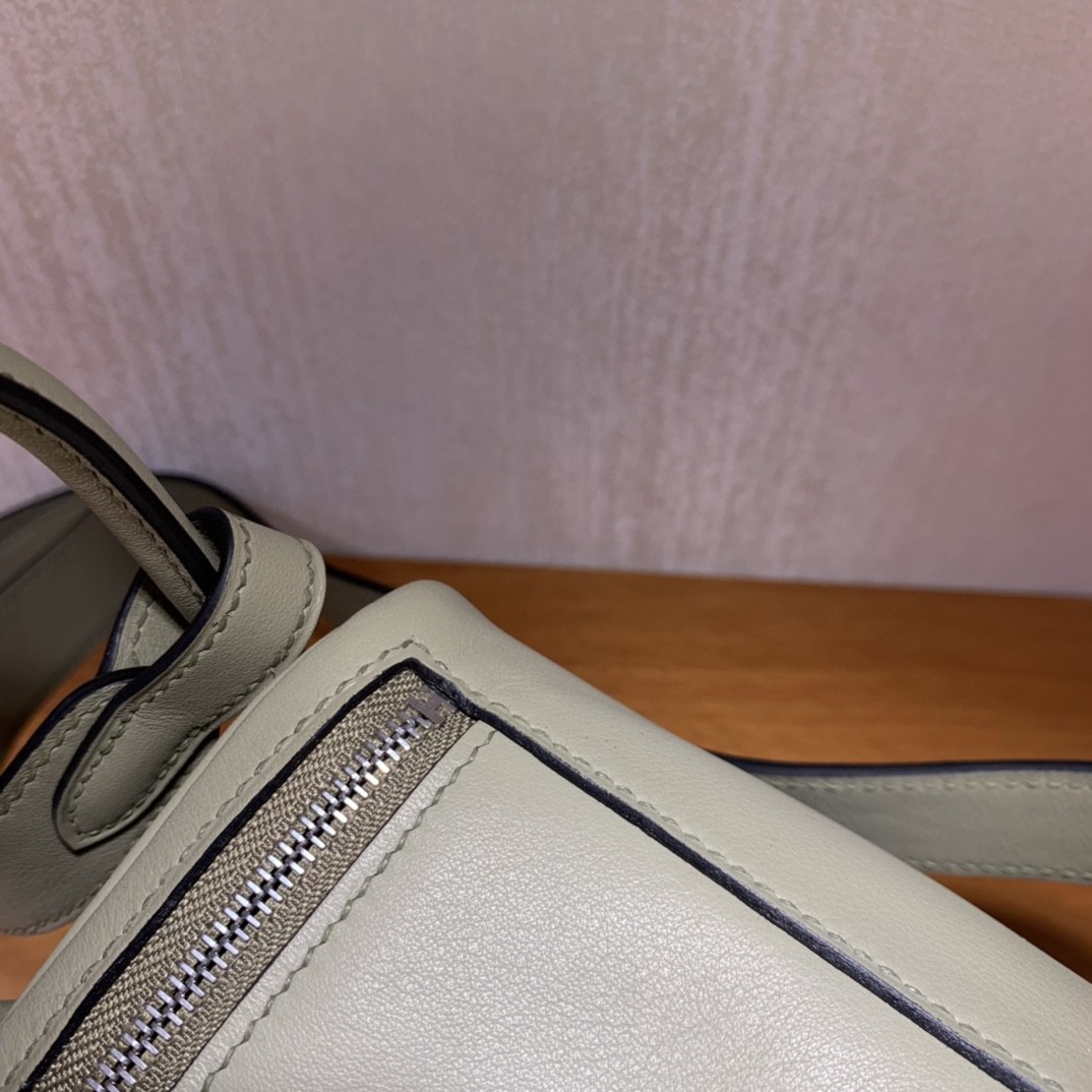 Hermès（爱马仕）mini lindy 迷你琳迪包 Swift Q1 鼠尾草绿 银扣