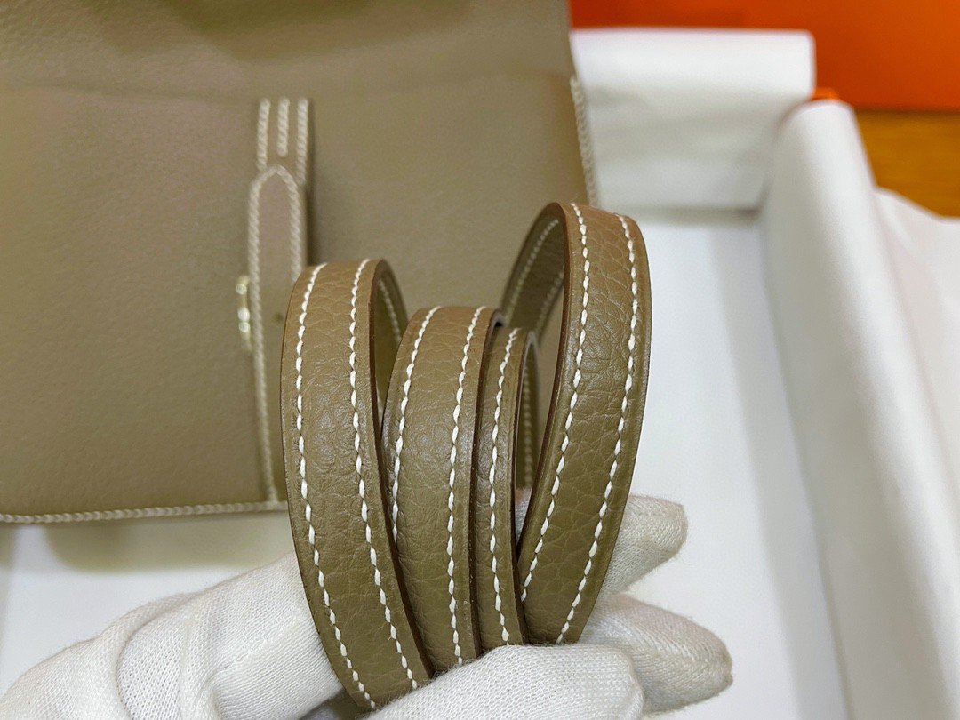 Hermès（爱马仕）mini halzan TC 大象灰 银扣 22cm
