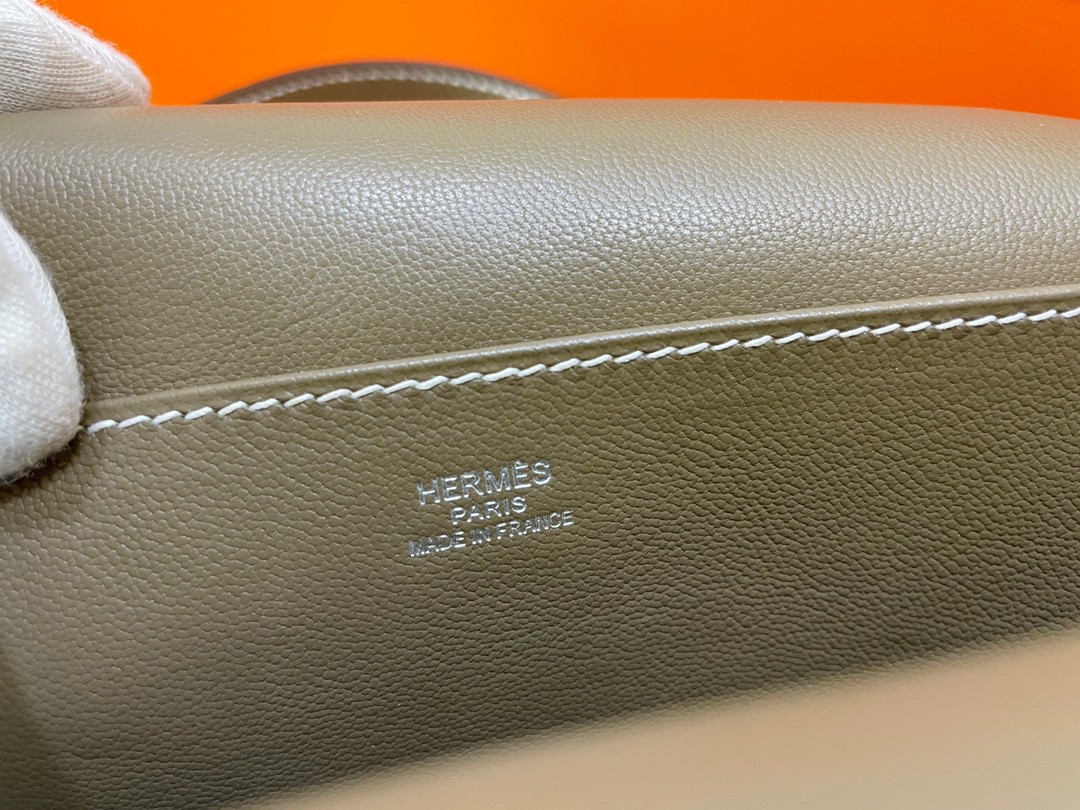 Hermès（爱马仕）mini halzan TC 大象灰 银扣 22cm
