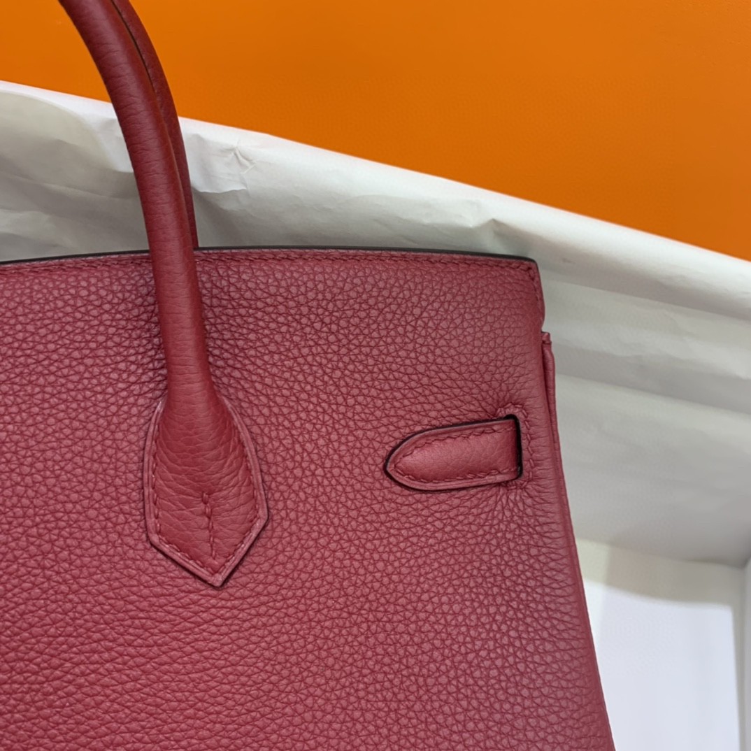 Hermès（爱马仕）Birkin 铂金包 Togo K1 石榴红 金扣 25cm