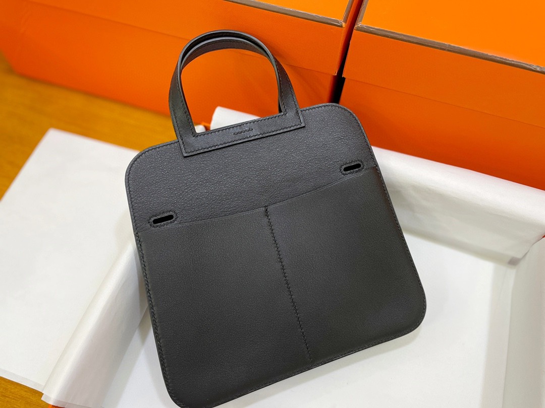 Hermès（爱马仕）mini halzan TC 黑色 银扣 22cm