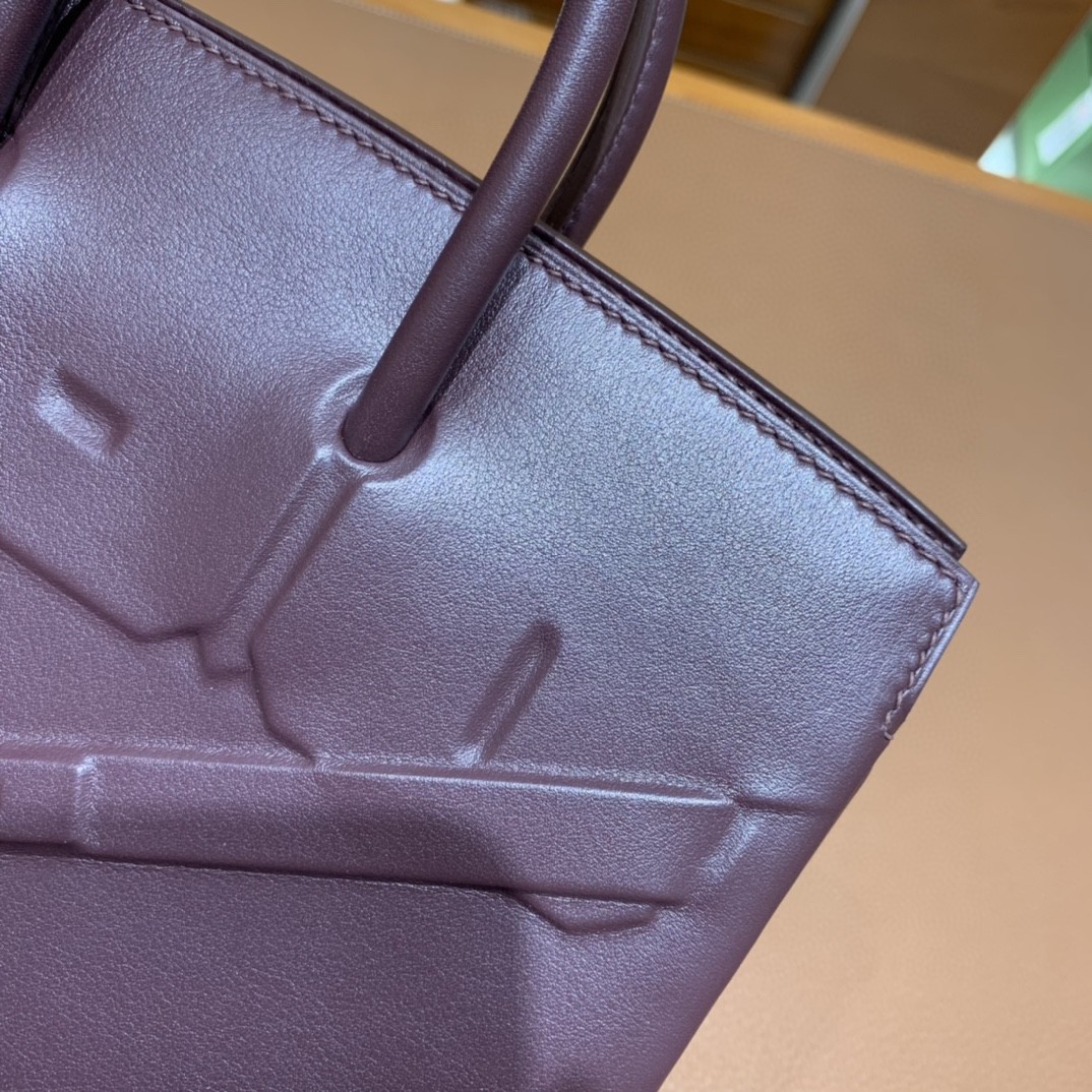 Hermès（爱马仕）Birkin Shadow 影子包 Swift 马鞍红 25cm
