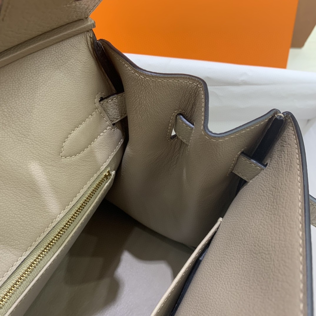 Hermès（爱马仕）Birkin 铂金包 山羊皮 M8 沥青灰 金扣 30cm