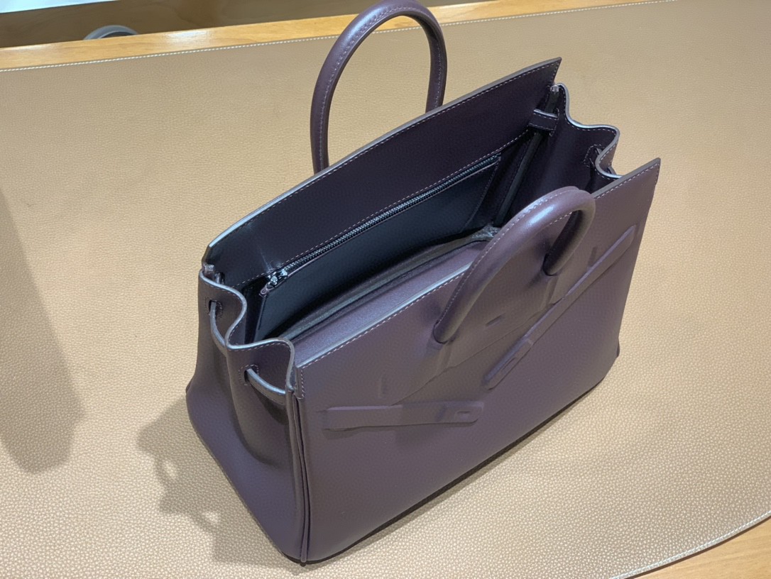 Hermès（爱马仕）Birkin Shadow 影子包 Swift 马鞍红 25cm
