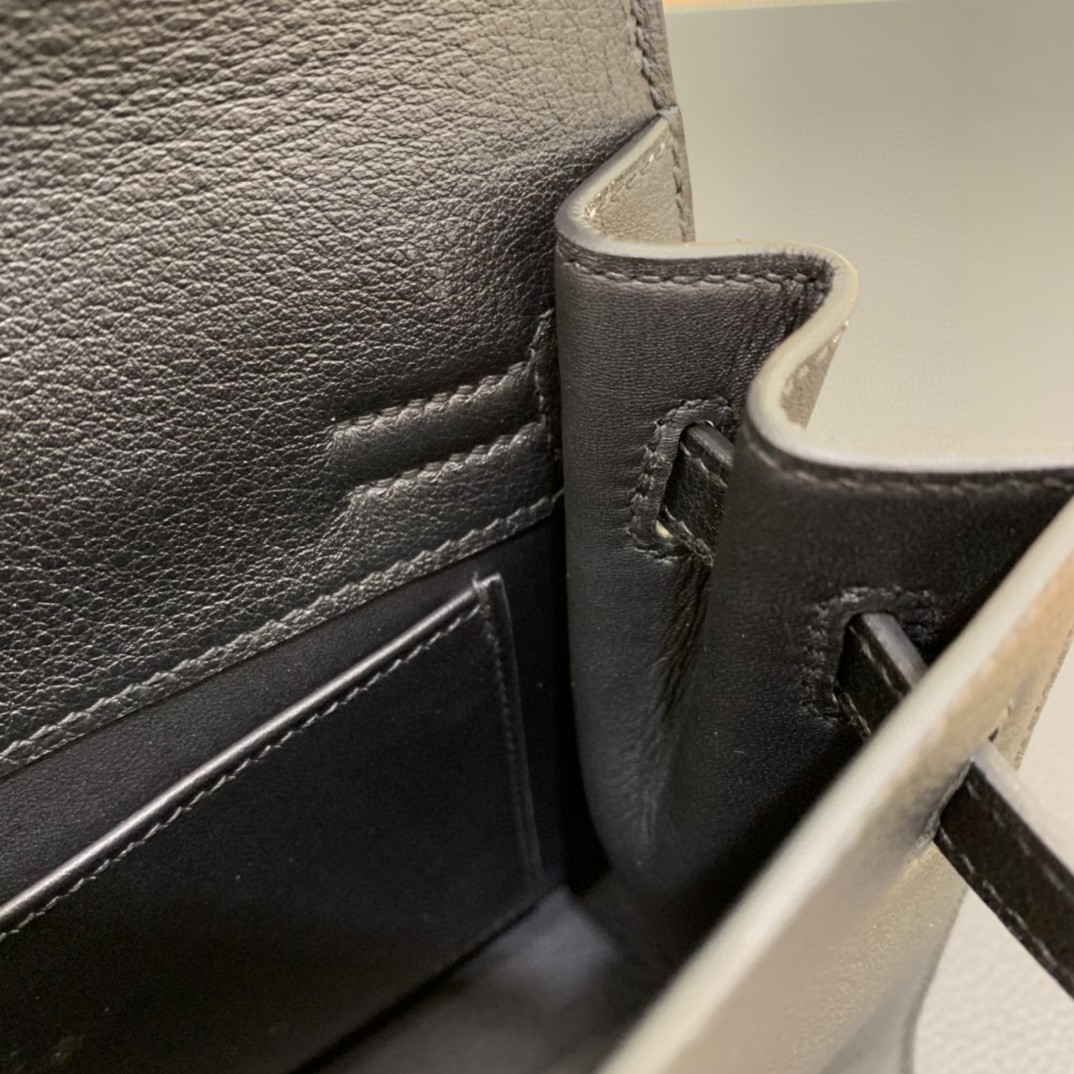 Hermès（爱马仕）Kelly Danse 跳舞包 Swift 黑色 银扣 22cm