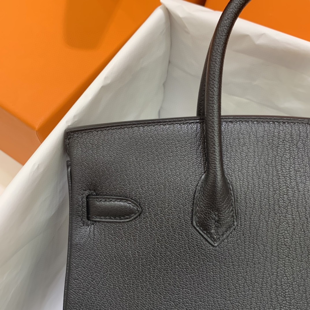 Hermès（爱马仕）Birkin 铂金包 山羊皮 黑色 金扣 25cm