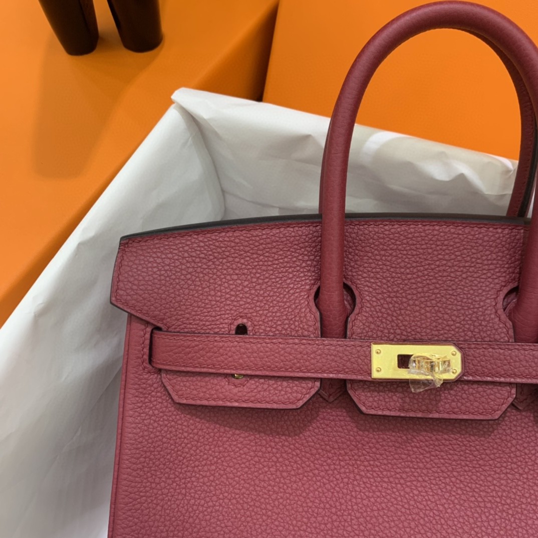Hermès（爱马仕）Birkin 铂金包 Togo K1 石榴红 金扣 25cm