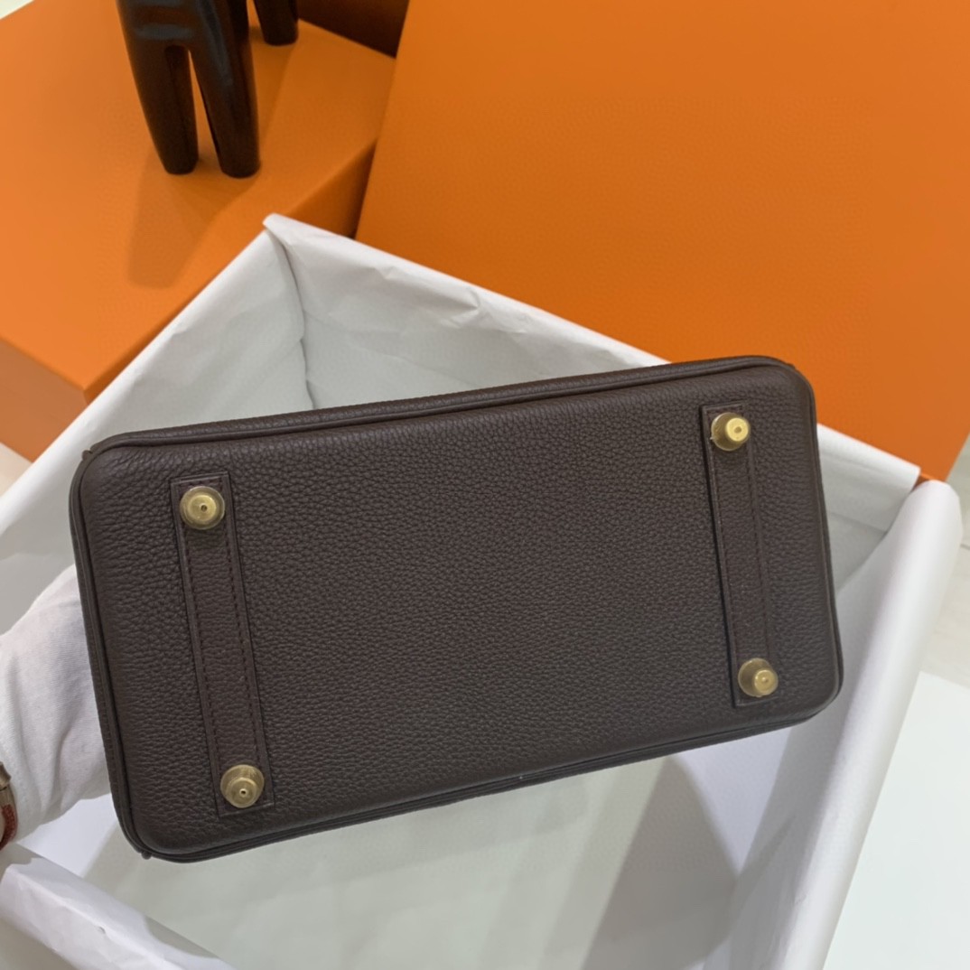 Hermès（爱马仕）Birkin 铂金包 Togo 0G 马鞍红 金扣 25cm