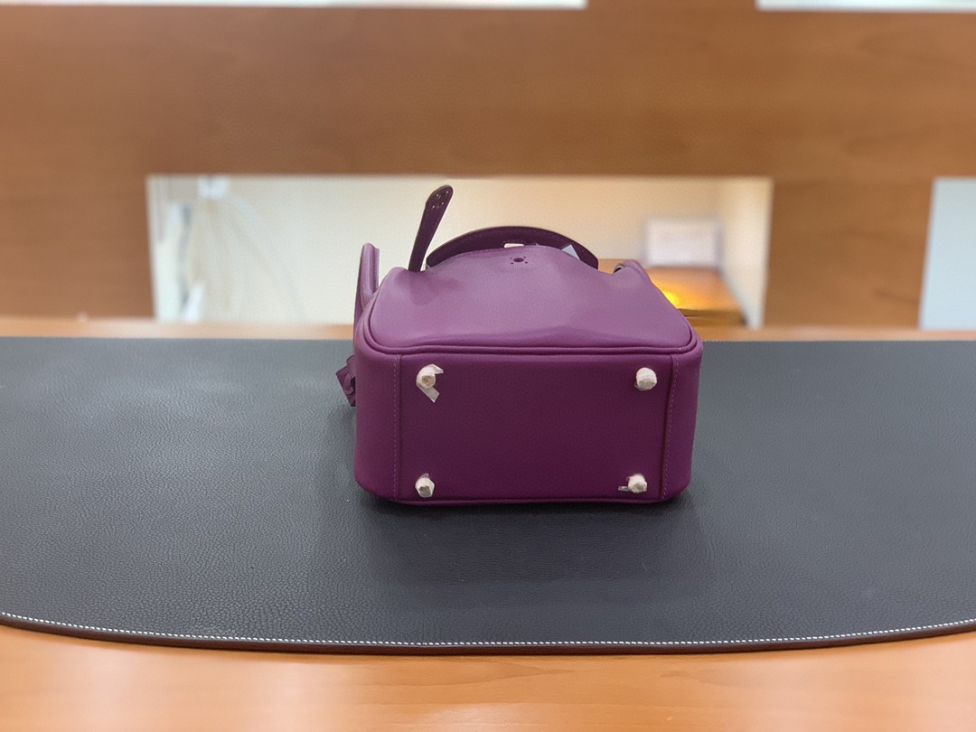 Hermès（爱马仕）mini lindy 迷你琳迪包 Swift P9 海葵紫 金扣