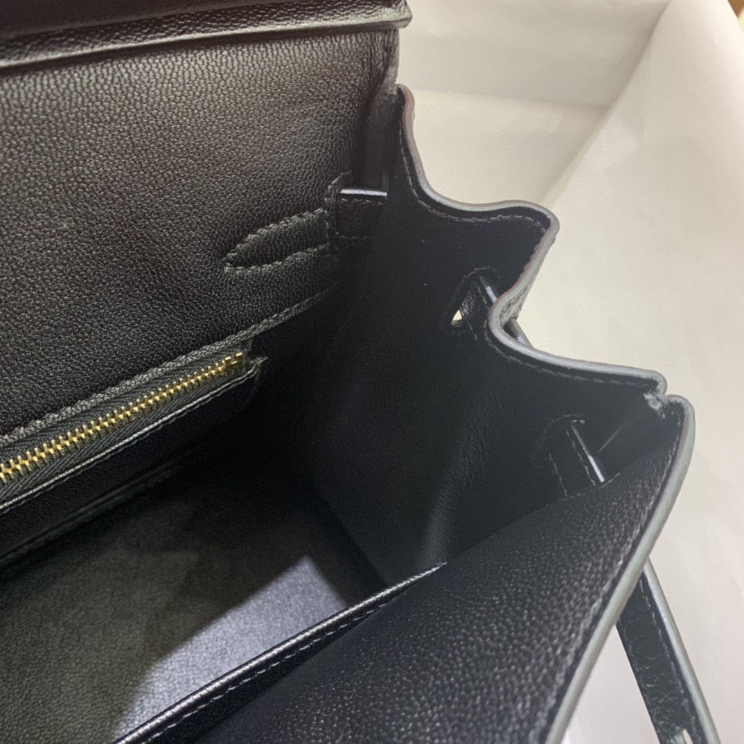Hermès（爱马仕）Birkin 铂金包 山羊皮 黑色 金扣 25cm