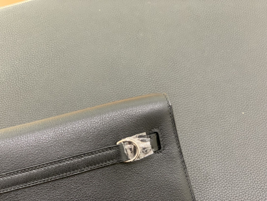 Hermès（爱马仕）Kelly Danse 跳舞包 Swift 黑色 银扣 22cm