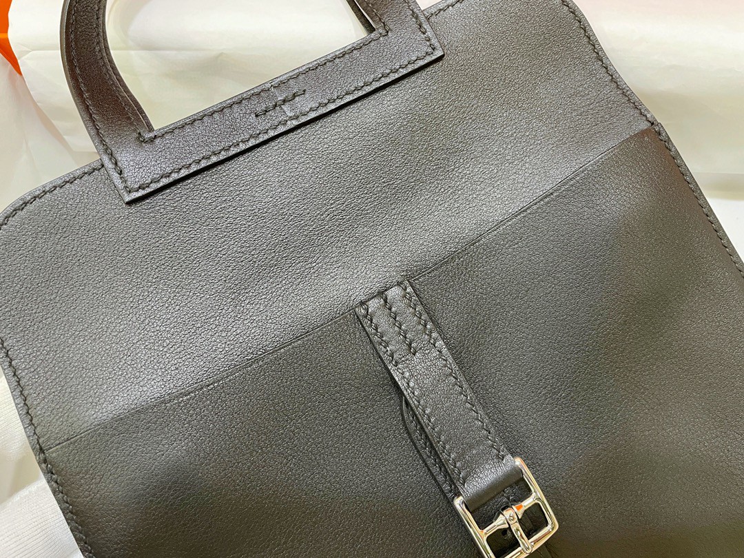 Hermès（爱马仕）mini halzan TC 黑色 银扣 22cm