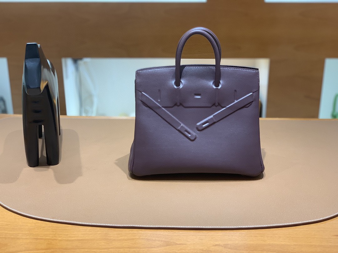 Hermès（爱马仕）Birkin Shadow 影子包 Swift 马鞍红 25cm