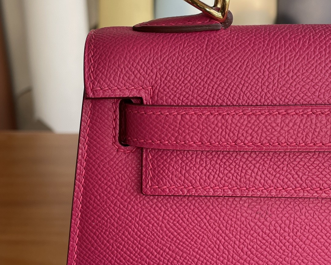 Hermès（爱马仕）Kelly 凯莉包 Epsom 0D 墨西哥粉 金扣 25cm