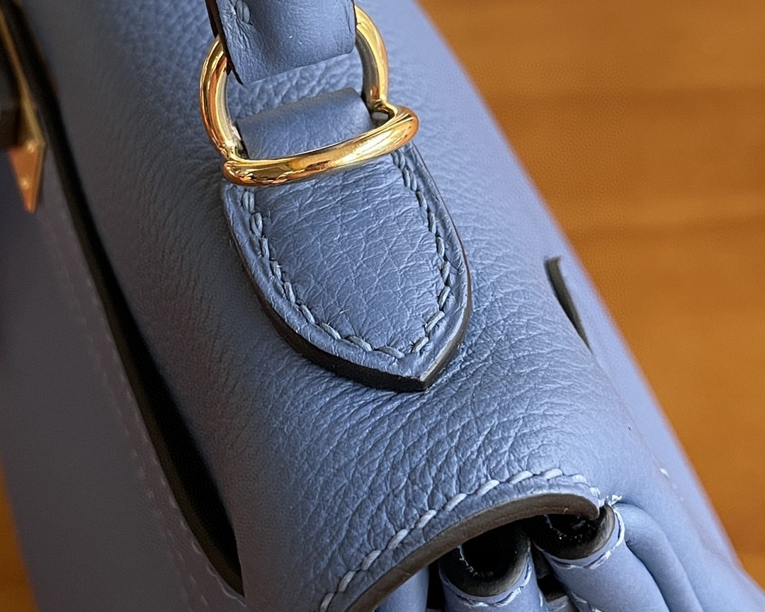 Hermès（爱马仕）Kelly 凯莉包 togo R2 玛瑙蓝 金扣 25cm
