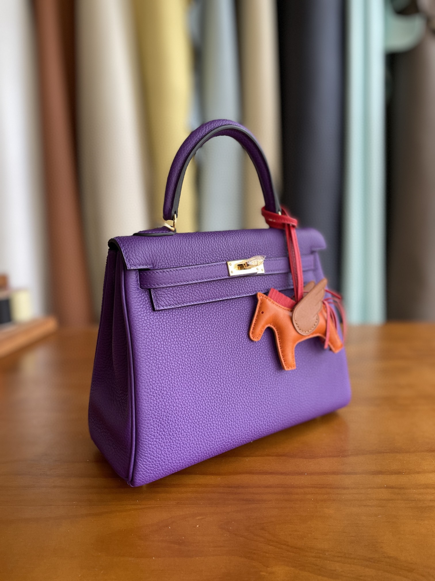 Hermès（爱马仕）Kelly 凯莉包 togo 9w 梦幻紫 金扣 25cm