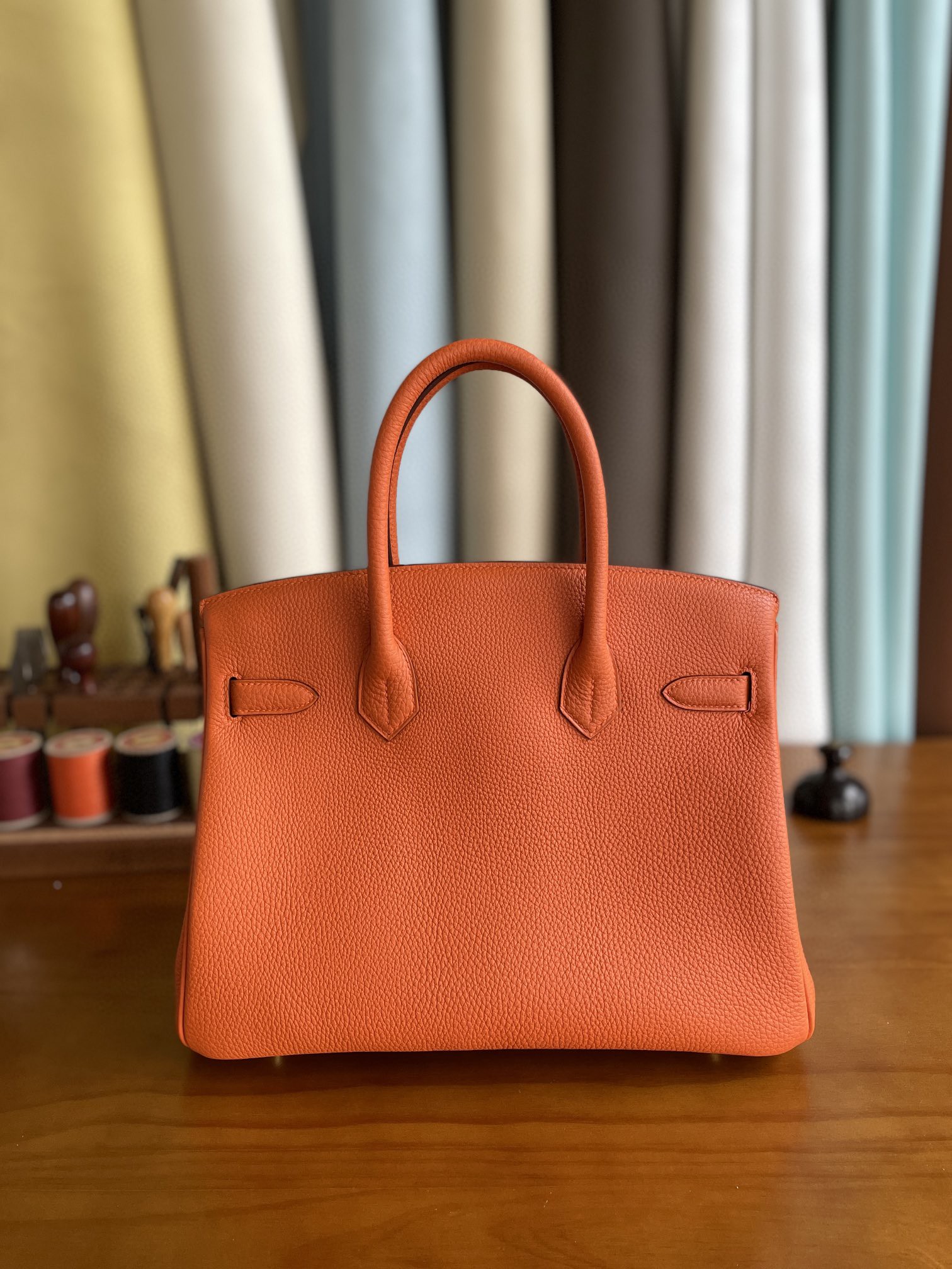 Hermès（爱马仕）Birkin 铂金包 togo 经典橙 金扣 30cm