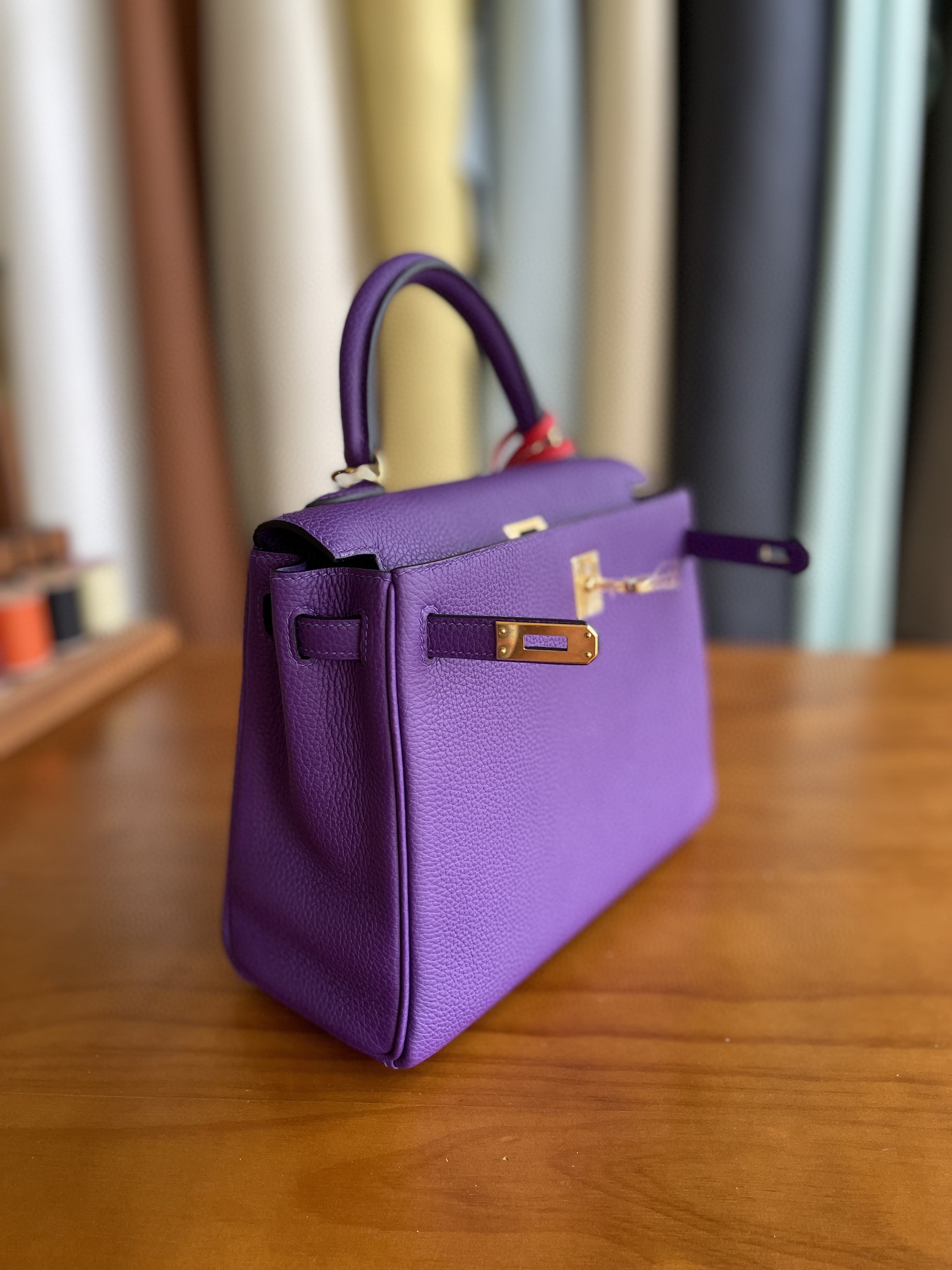 Hermès（爱马仕）Kelly 凯莉包 togo 9w 梦幻紫 金扣 25cm