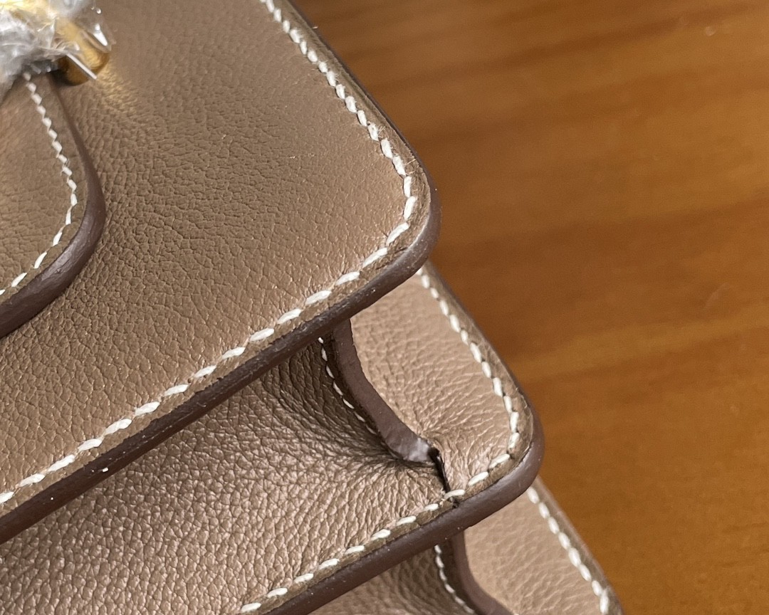 Hermès（爱马仕）Roulis 猪鼻子 evercolor 大象灰 金扣 23cm