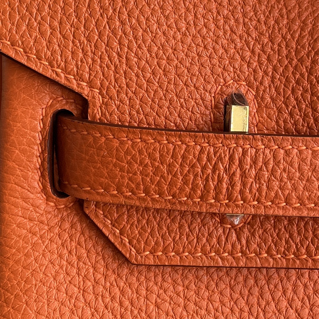 Hermès（爱马仕）Birkin 铂金包 togo 经典橙 金扣 30cm