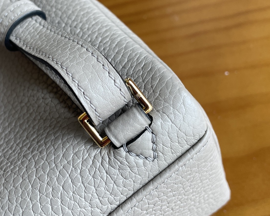 Hermès（爱马仕）kelly ado 双肩包 Tc皮 m8 沥青灰 金扣