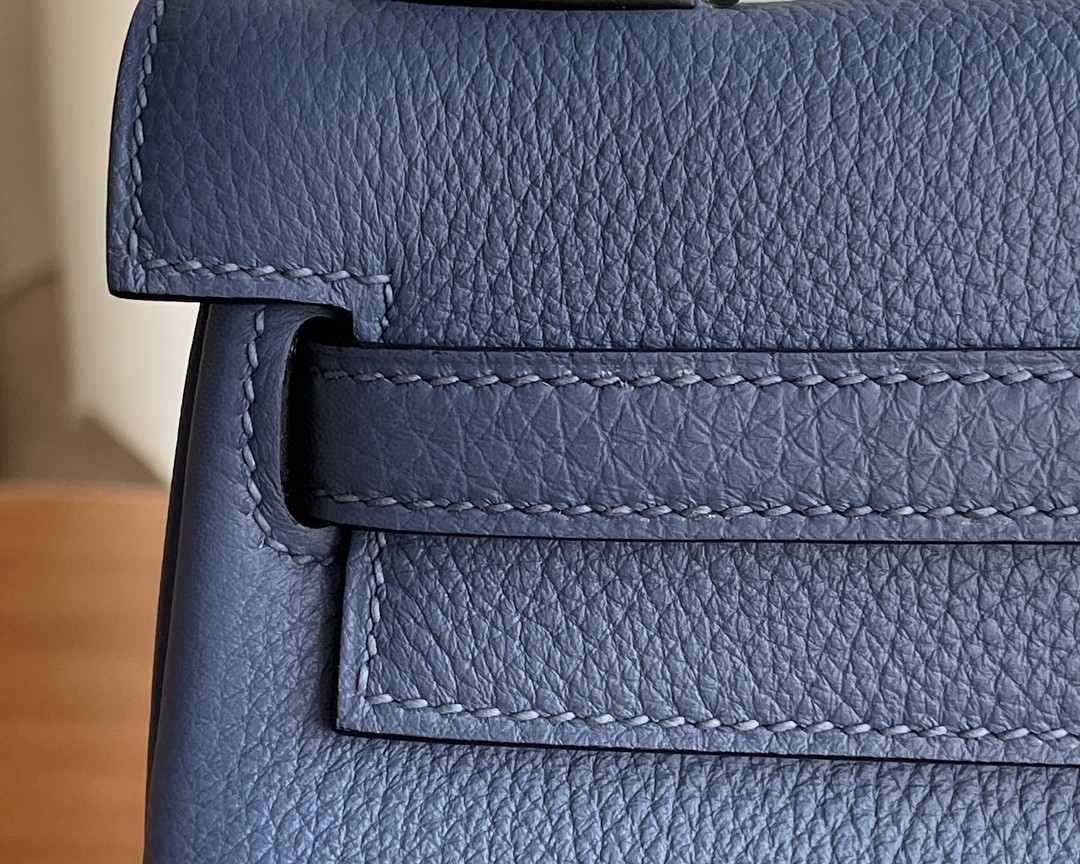 Hermès（爱马仕）Kelly 凯莉包 togo R2 玛瑙蓝 金扣 25cm