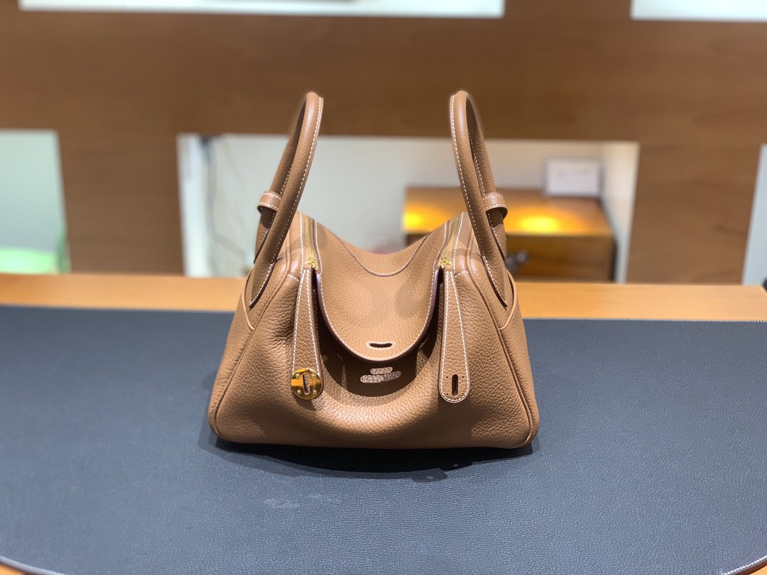 Hermès（爱马仕）Lindy 琳迪包 TC CK37 金棕色 金扣 26cm
