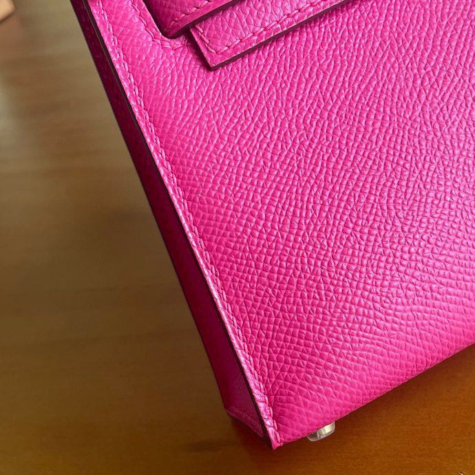 Hermès（爱马仕）mini kelly 迷你凯莉 Epsom 墨西哥粉 金扣 19cm