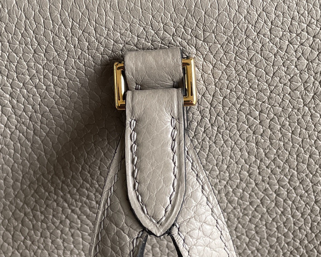 Hermès（爱马仕）kelly ado 双肩包 Tc皮 m8 沥青灰 金扣