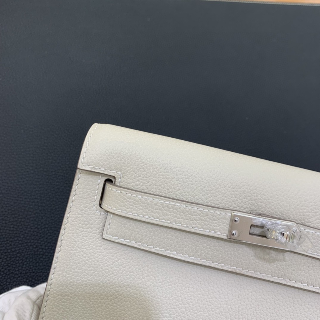 Hermès（爱马仕）Kelly Danse 跳舞包 Ever color 奶昔白 银扣 22cm