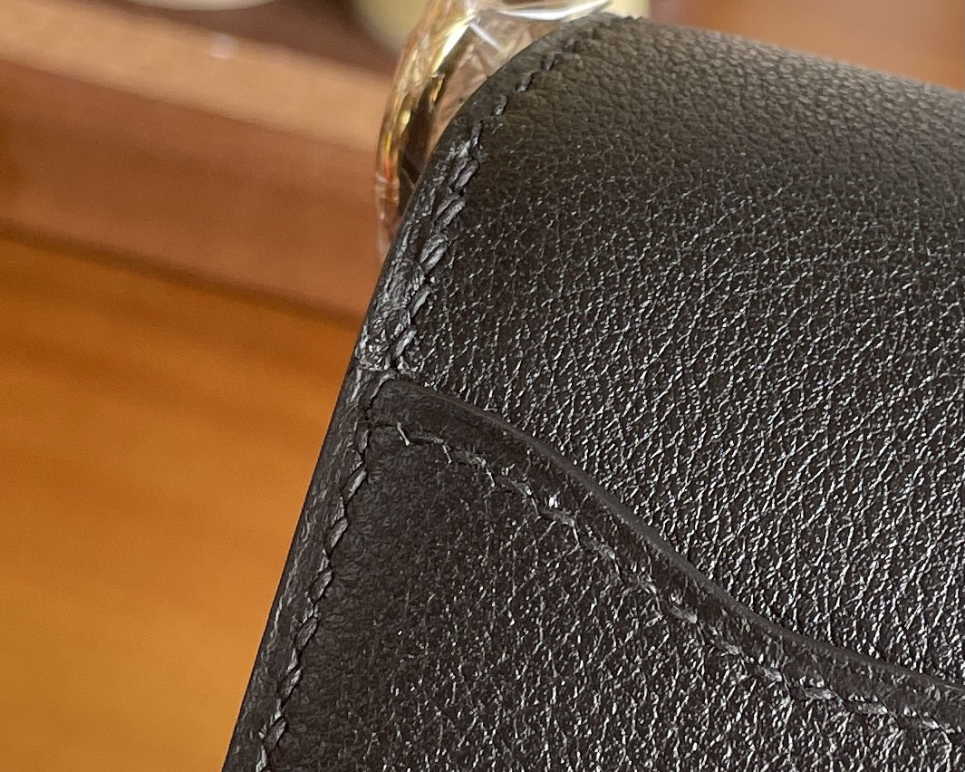 Hermès（爱马仕）Roulis 猪鼻子 evercolor 黑色 金扣 18cm