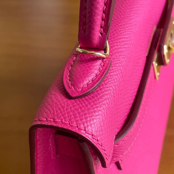 Hermès（爱马仕）mini kelly 迷你凯莉 Epsom 墨西哥粉 金扣 19cm