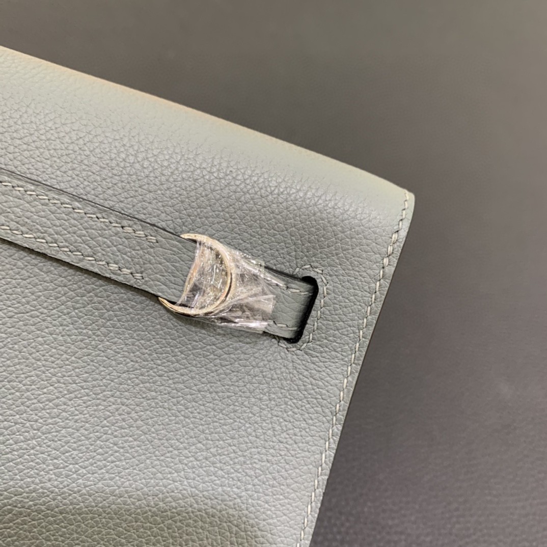 Hermès（爱马仕）Kelly Danse 跳舞包 Ever color CC63 杏仁绿 银扣 22cm