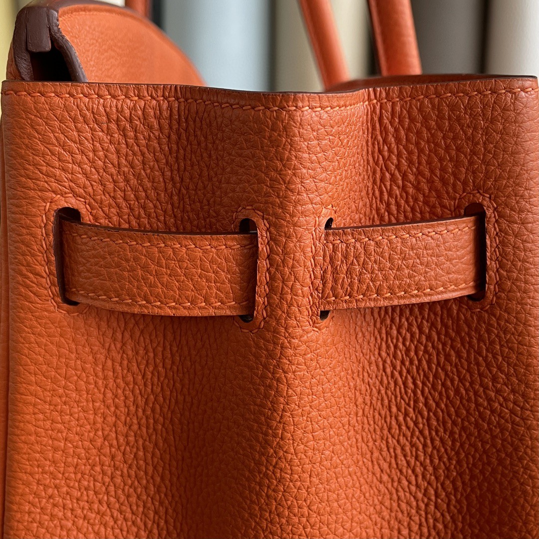 Hermès（爱马仕）Birkin 铂金包 togo 经典橙 金扣 30cm