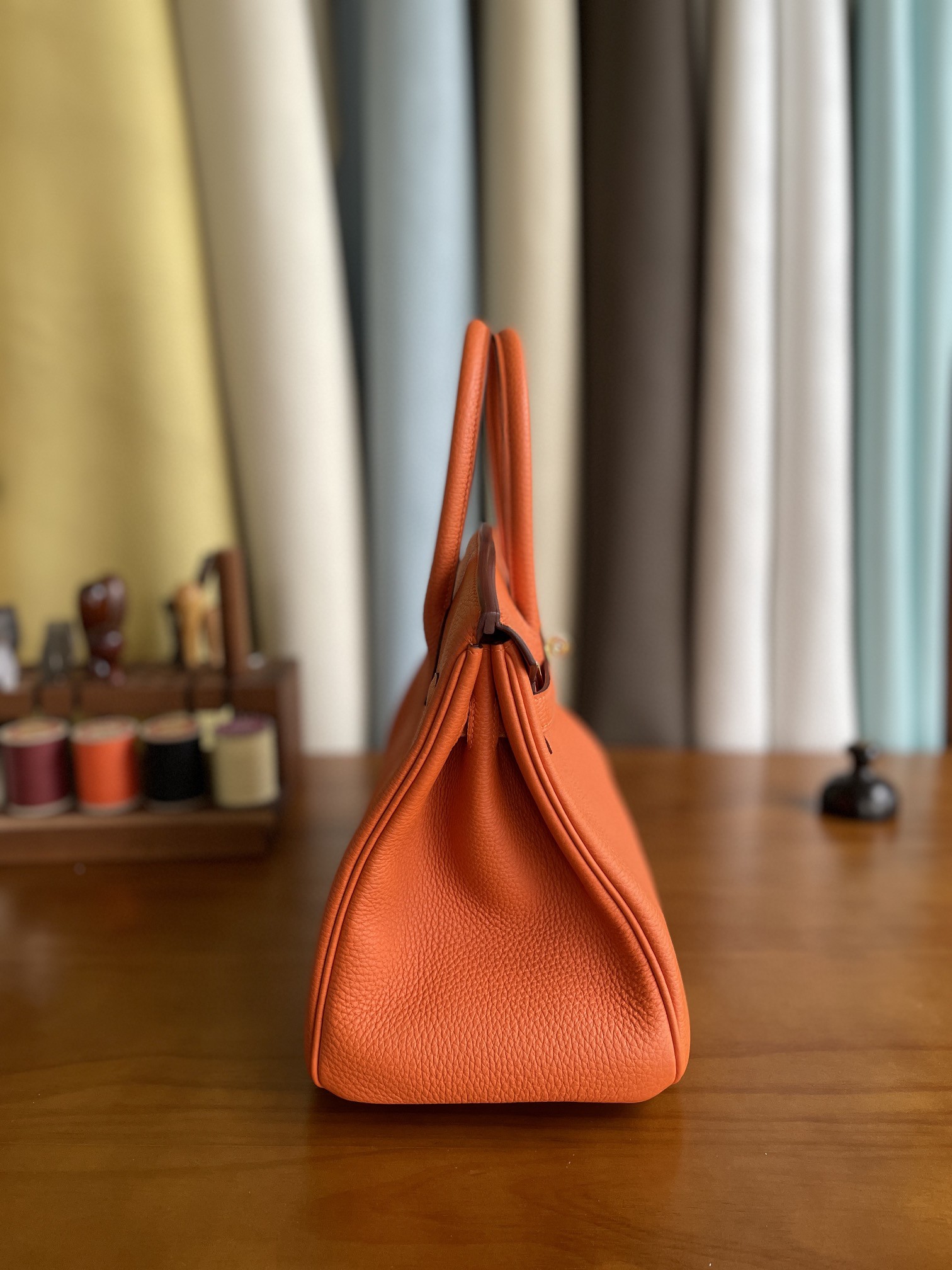 Hermès（爱马仕）Birkin 铂金包 togo 经典橙 金扣 30cm