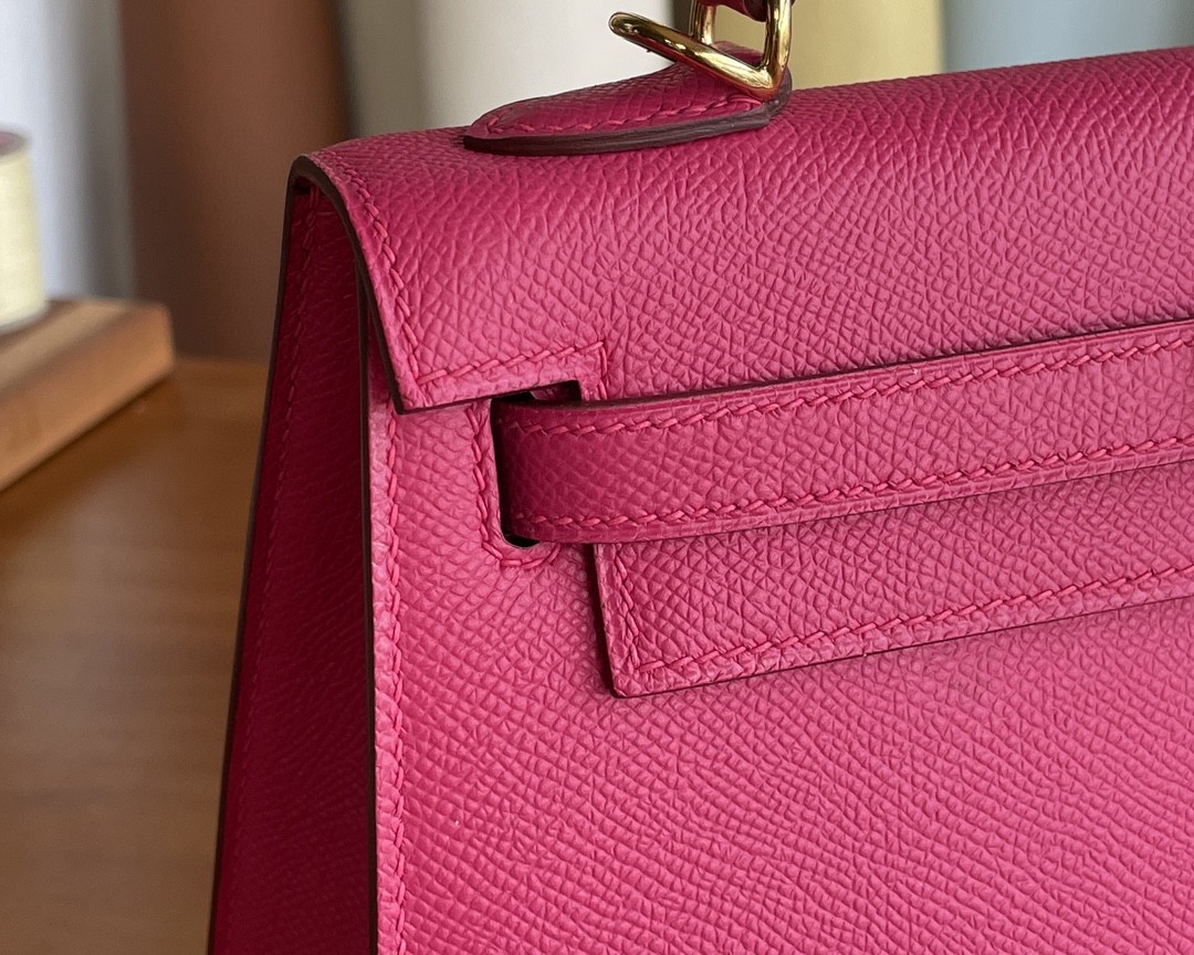 Hermès（爱马仕）Kelly 凯莉包 Epsom 0D 墨西哥粉 金扣 25cm