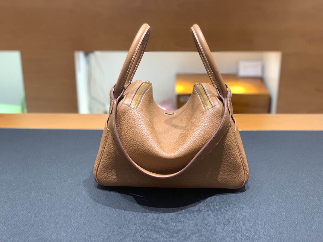 Hermès（爱马仕）Lindy 琳迪包 TC CK37 金棕色 金扣 26cm