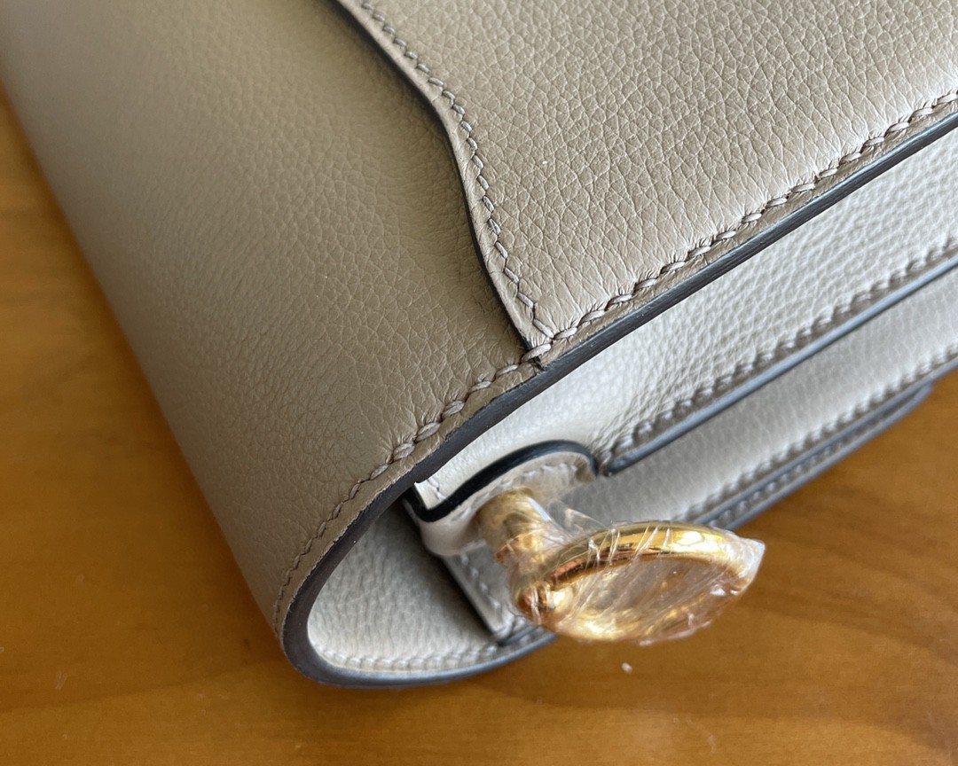 Hermès（爱马仕）Roulis 猪鼻子 evercolor m8 沥青灰 金扣 23cm