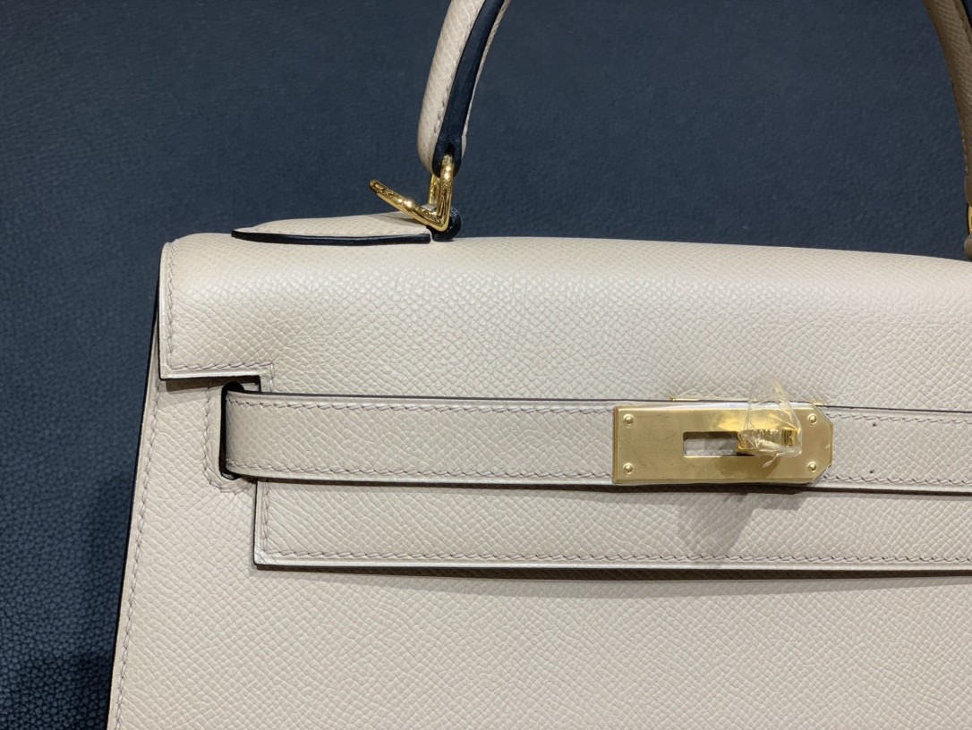 Hermès（爱马仕）Kelly 凯莉包 Epsom 斑鸠灰 金扣 28cm