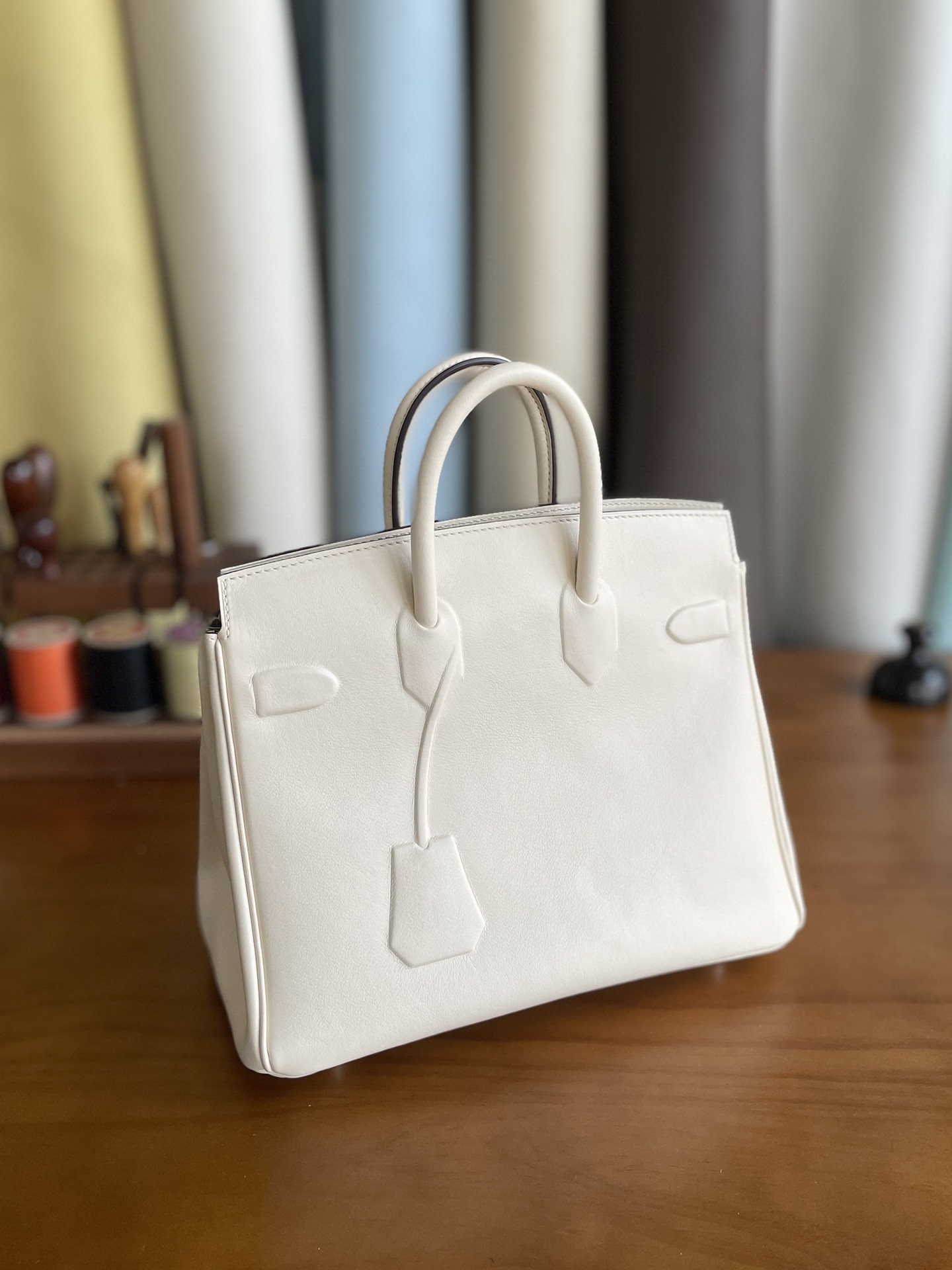 Hermès（爱马仕）Birkin shadow 幻影包 swift 奶昔白 25cm
