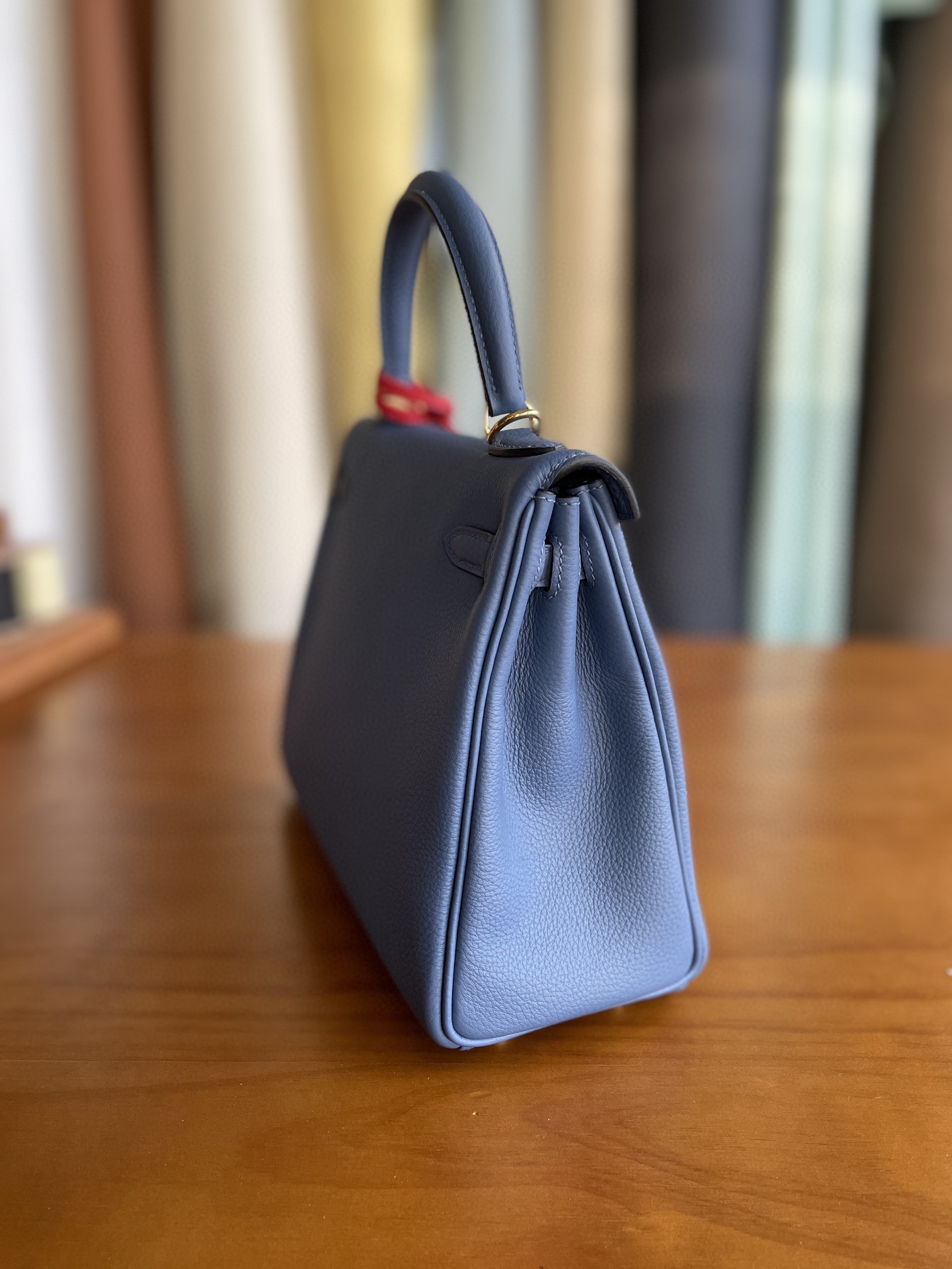 Hermès（爱马仕）Kelly 凯莉包 togo R2 玛瑙蓝 金扣 25cm
