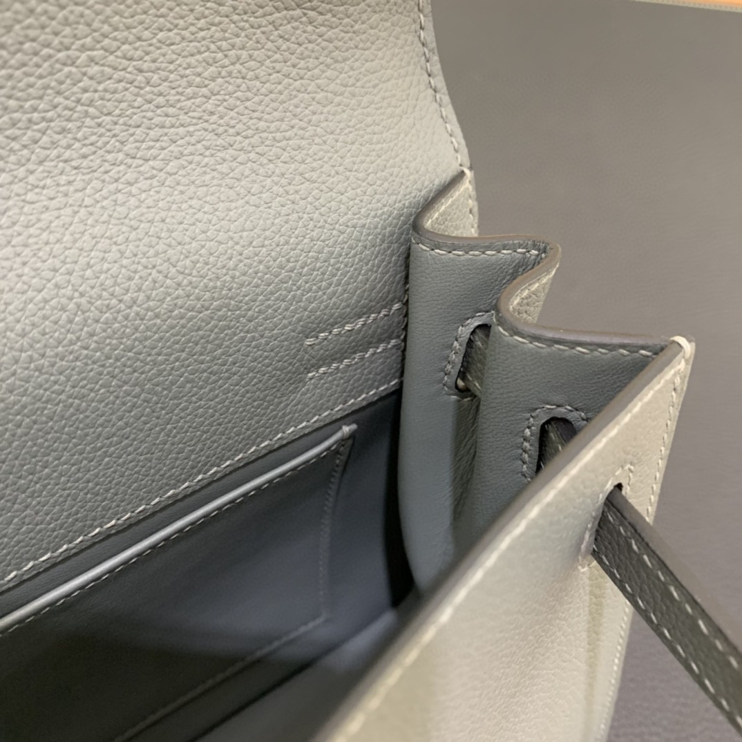 Hermès（爱马仕）Kelly Danse 跳舞包 Ever color CC63 杏仁绿 银扣 22cm