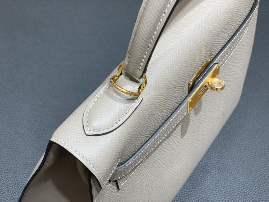 Hermès（爱马仕）Kelly 凯莉包 Epsom M8 沥青灰 金扣 28cm