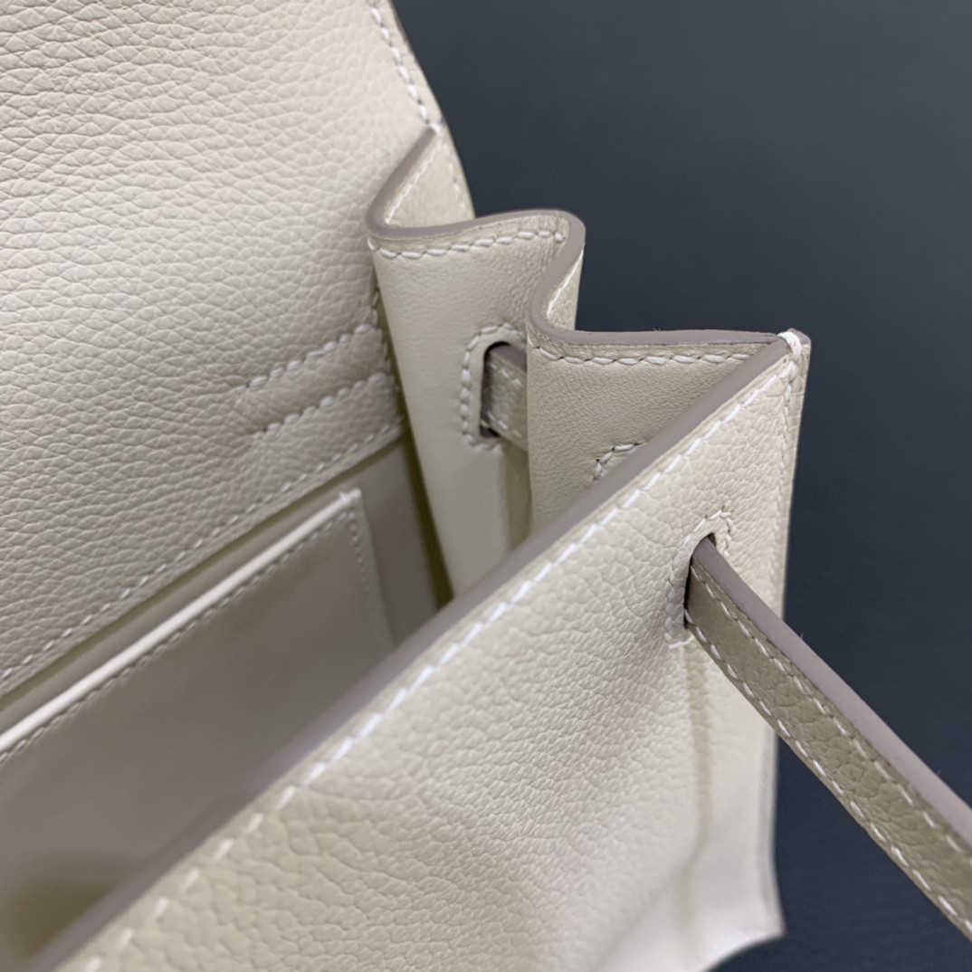 Hermès（爱马仕）Kelly Danse 跳舞包 Ever color 奶昔白 银扣 22cm