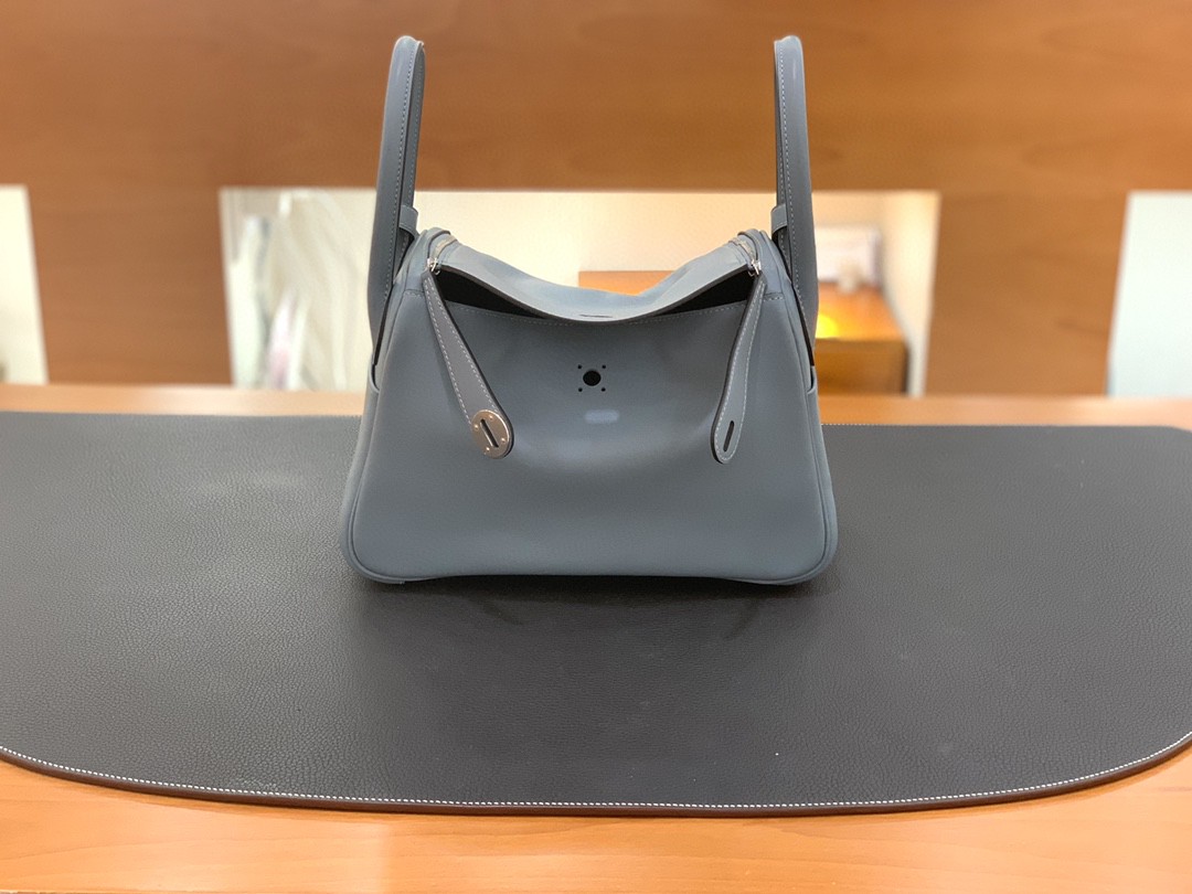 Hermès（爱马仕）Lindy 琳迪包 Swift 7G 天青色 银扣 26cm