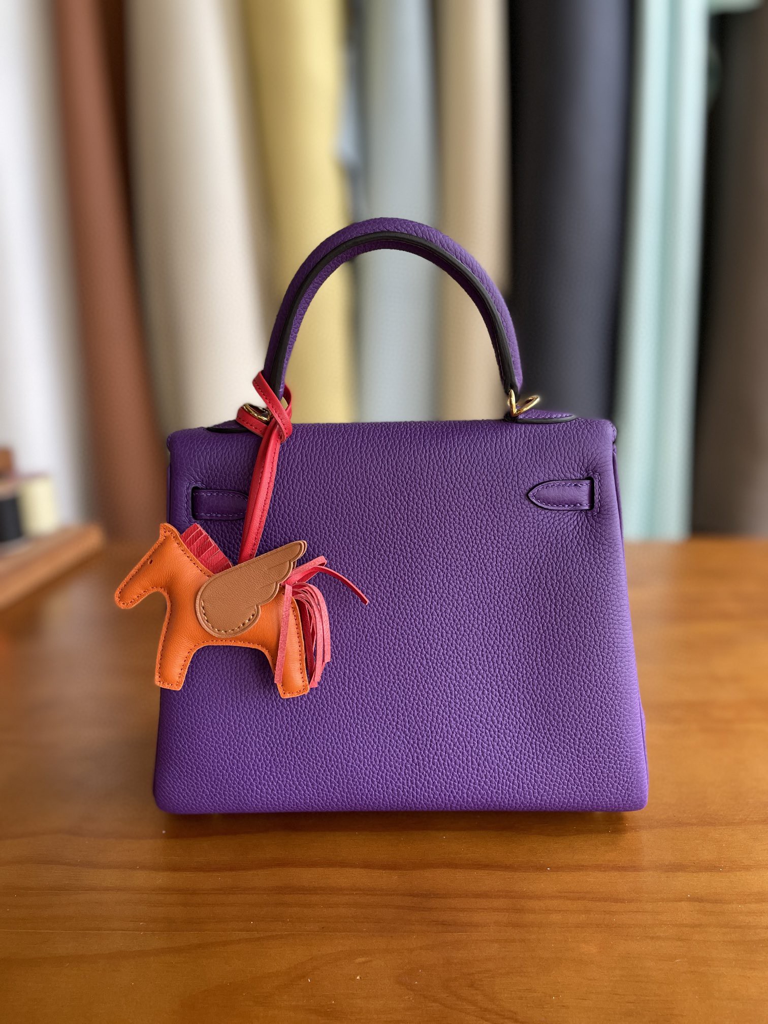 Hermès（爱马仕）Kelly 凯莉包 togo 9w 梦幻紫 金扣 25cm