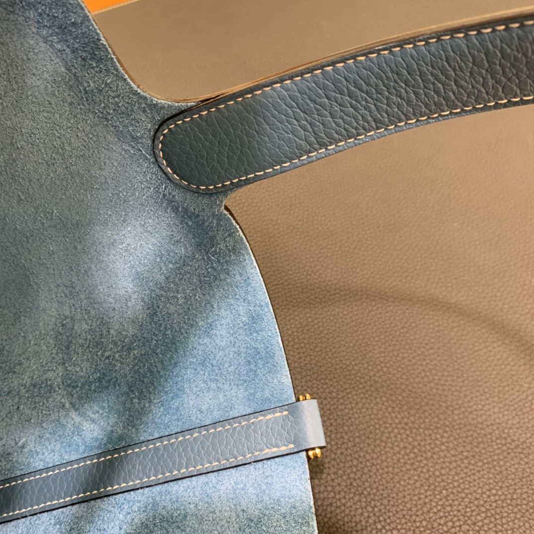 Hermès（爱马仕）Picotin 菜篮子 TC 牛仔蓝 金扣 22cm