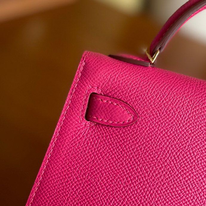 Hermès（爱马仕）mini kelly 迷你凯莉 Epsom 墨西哥粉 金扣 19cm