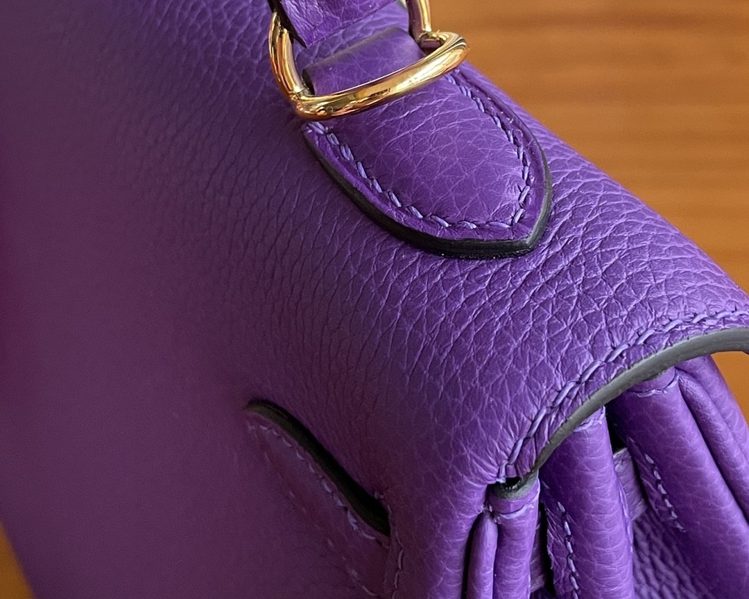 Hermès（爱马仕）Kelly 凯莉包 togo 9w 梦幻紫 金扣 25cm