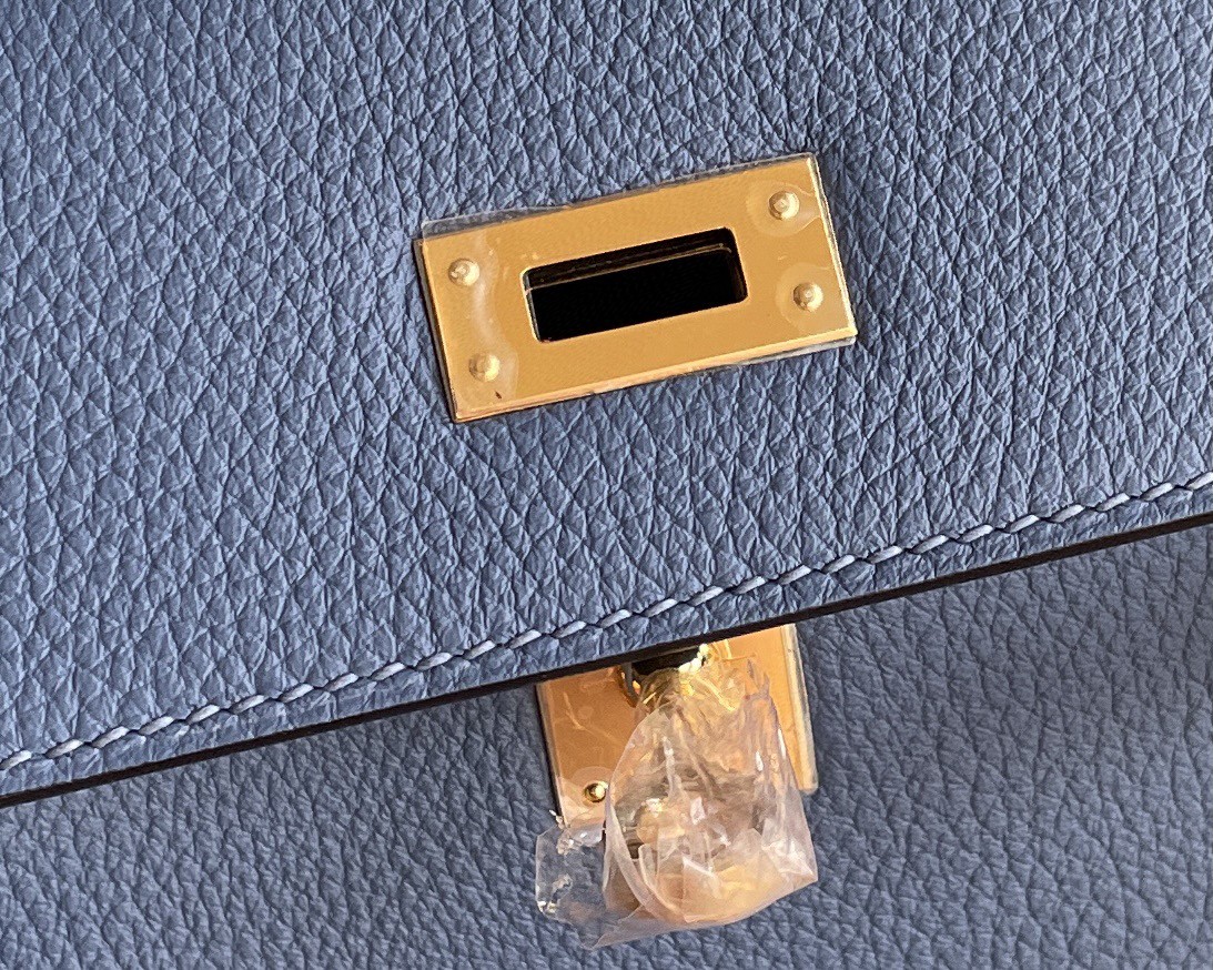 Hermès（爱马仕）Kelly 凯莉包 togo R2 玛瑙蓝 金扣 25cm